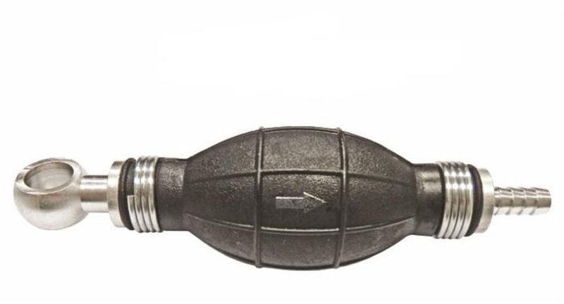 Pompa di adescamento gasolio Ø 8mm con flusso da occhio a raccordo dritto
