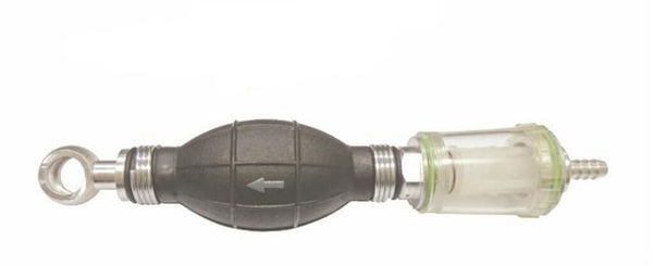 Pompa di adescamento gasolio Ø 8mm con occhiello Ø 14mm e filtro