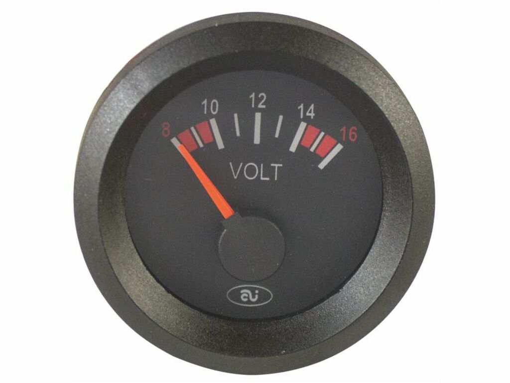 Voltmetro analogico 8-16V Ø52 12V - Grandstore