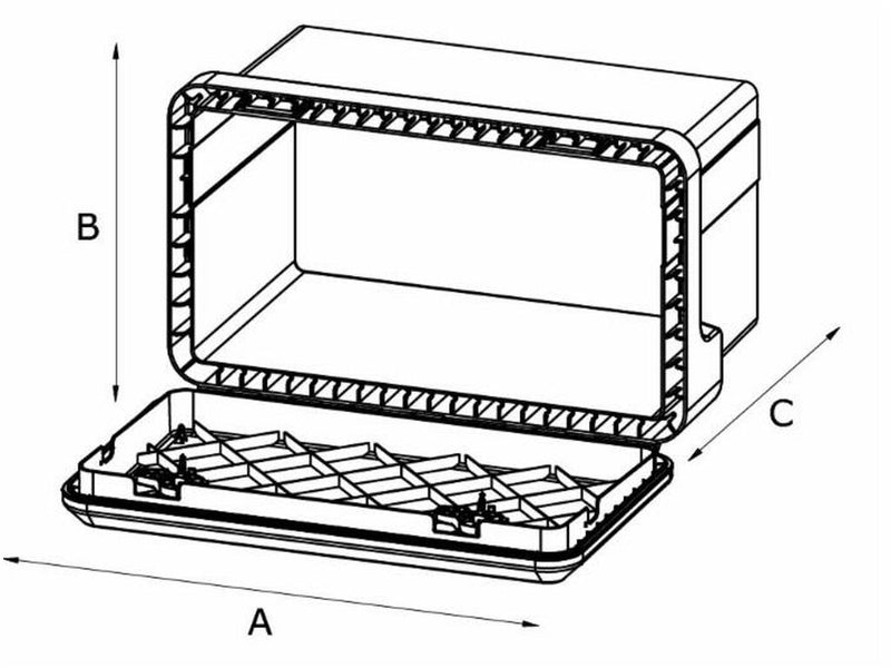 Cassetta porta attrezzi in plastica 600x415x460mm (1)