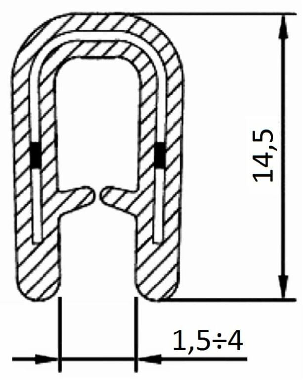 Guarnizione coprilamiera fino a 4mm (5 mt) (1)