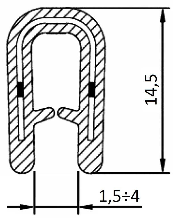 Guarnizione coprilamiera fino a 4mm (20 mt) (1)