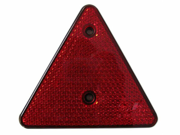 Catarifrangente con fori per viti M5 triangolare rosso 155x137mm